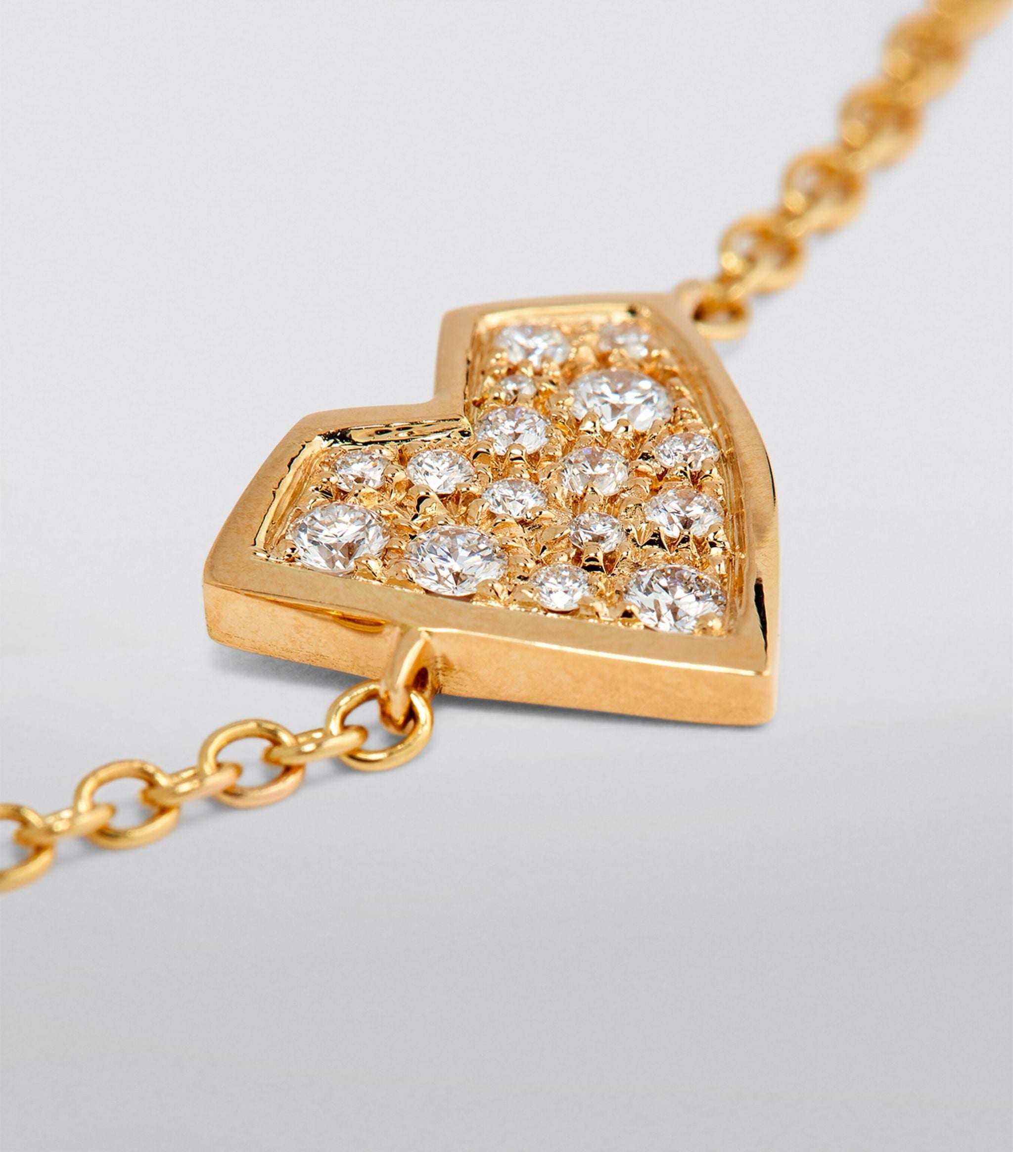 Yellow Gold and Diamond Loved Bracelet GOODS Harrods   