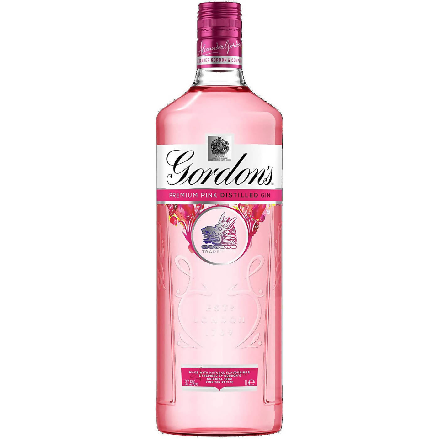 Gordon's Pink Gin, 1L 37.5% ABV - McGrocer
