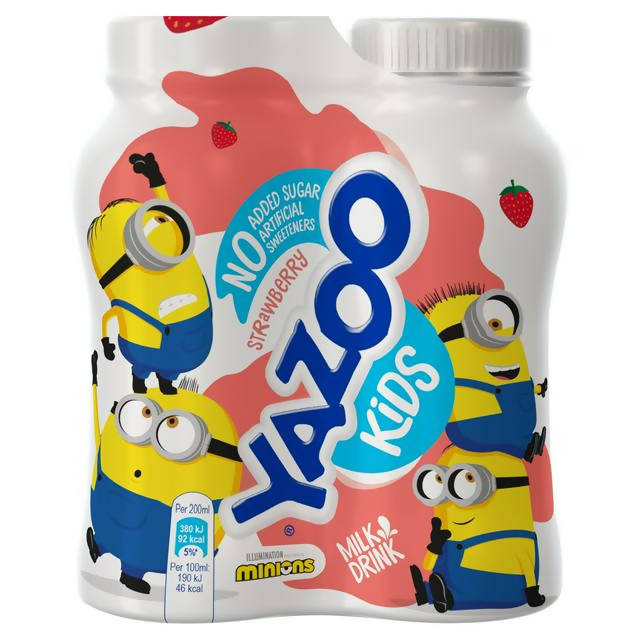 Yazoo No Added Sugar Strawberry Milk Drink 4x200ml