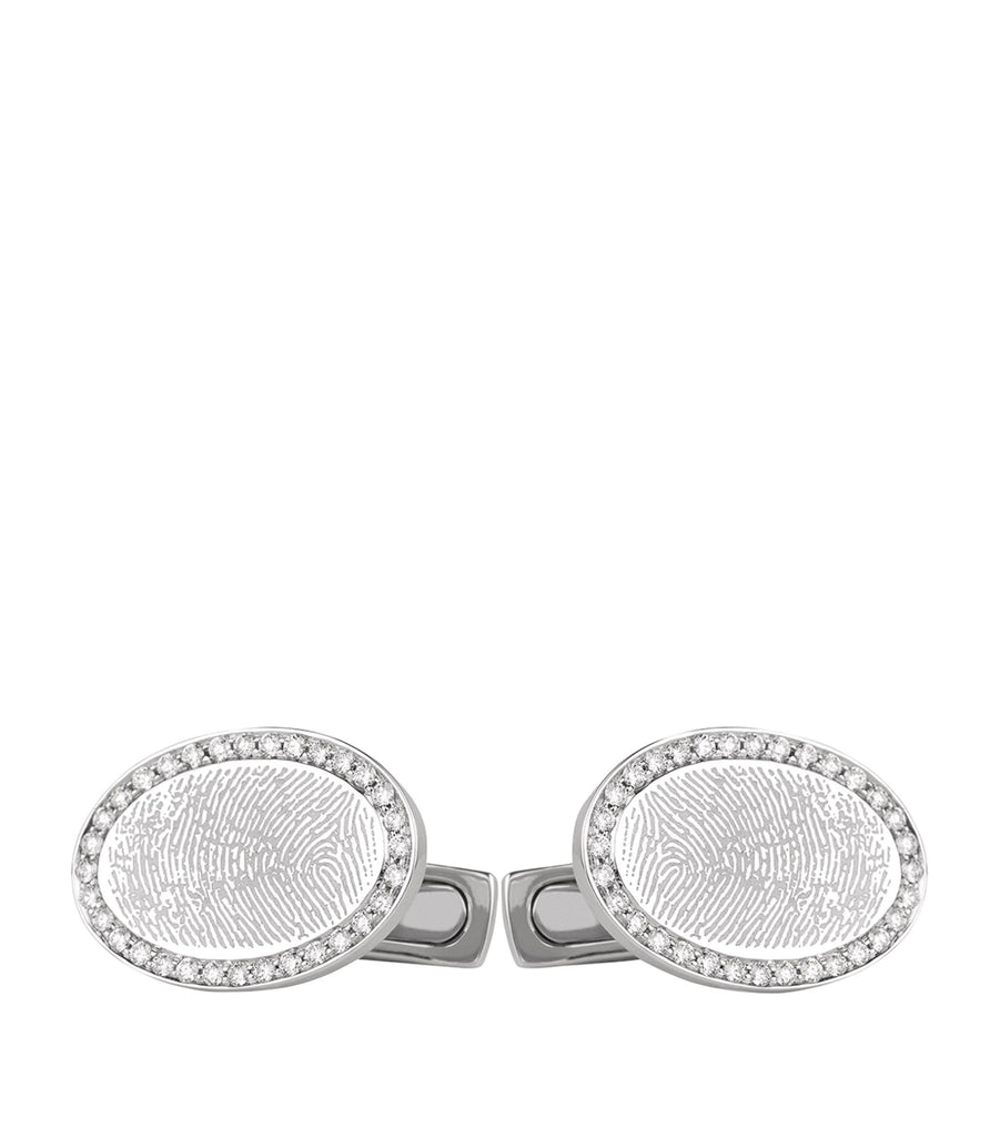 Fingerprint Diamond Cufflinks