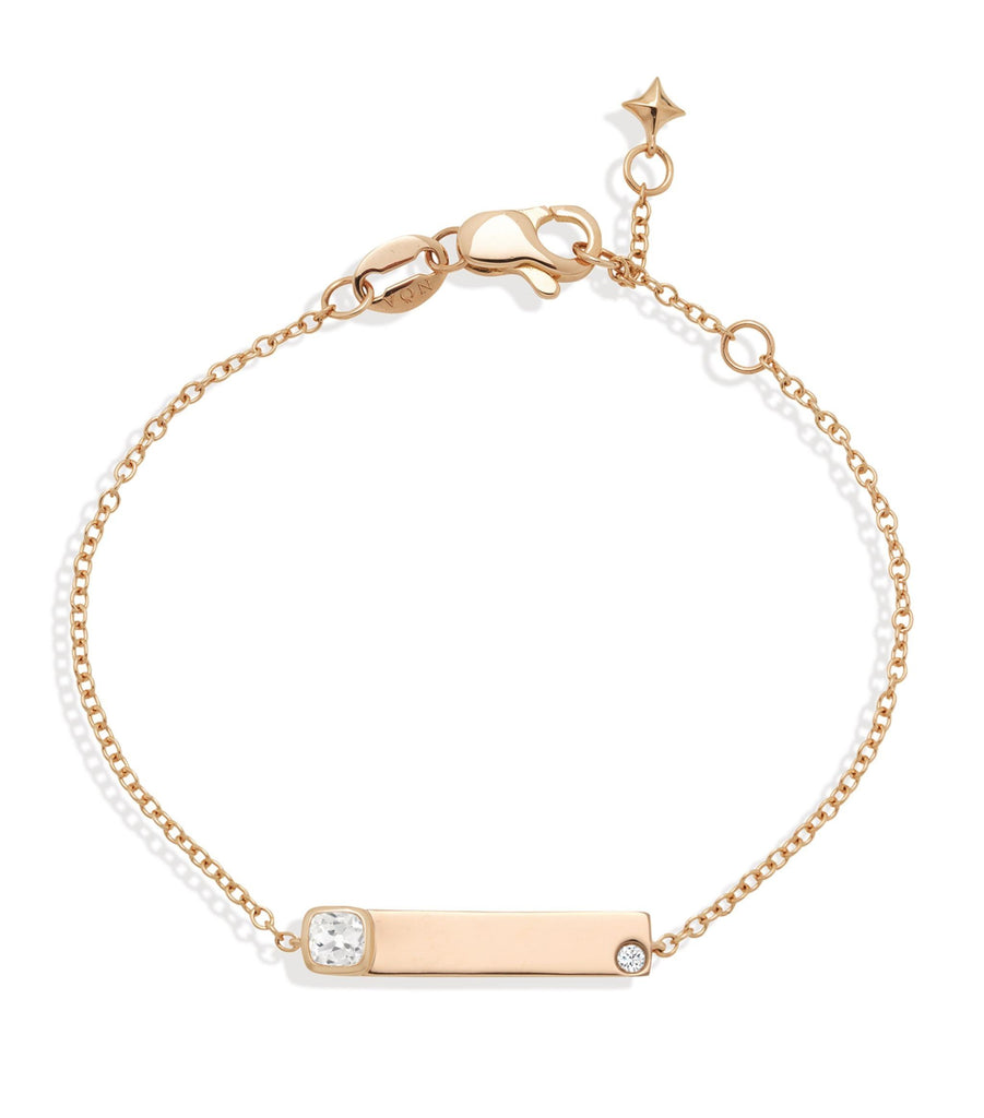 Rose Gold And Diamond Name Bracelet