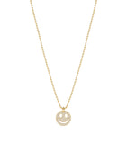 Yellow Gold and Diamond Smiley Necklace GOODS Harrods   