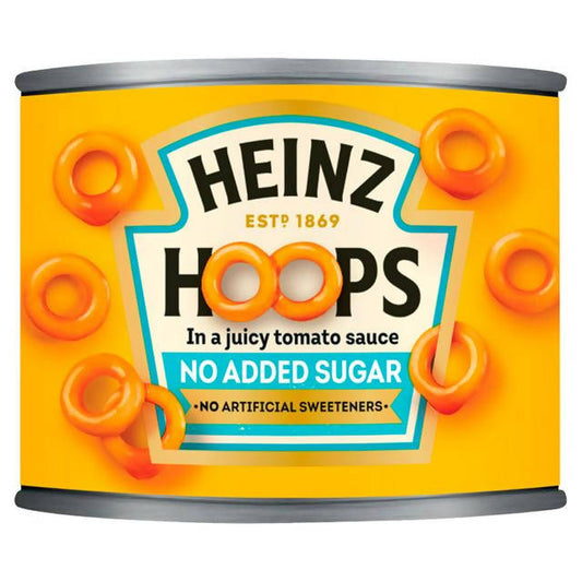Heinz No Added Sugar Spaghetti Hoops 205g Baked beans & canned pasta Sainsburys   