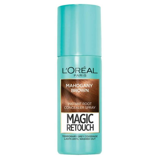 L'Oreal Paris Magic Retouch Temporary Instant Grey Root Concealer Spray Mahogany Brown