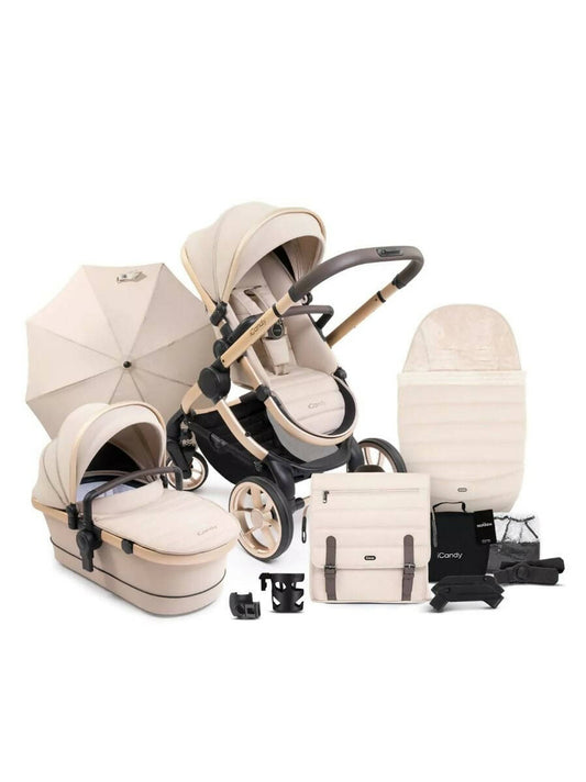 iCandy Peach 7 Complete Bundle - Biscotti Pushchair and Carrycot McGrocer Direct   