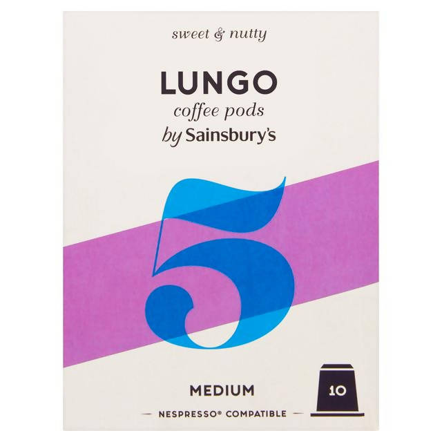 Sainsbury's Lungo Coffee Pods x10 52g