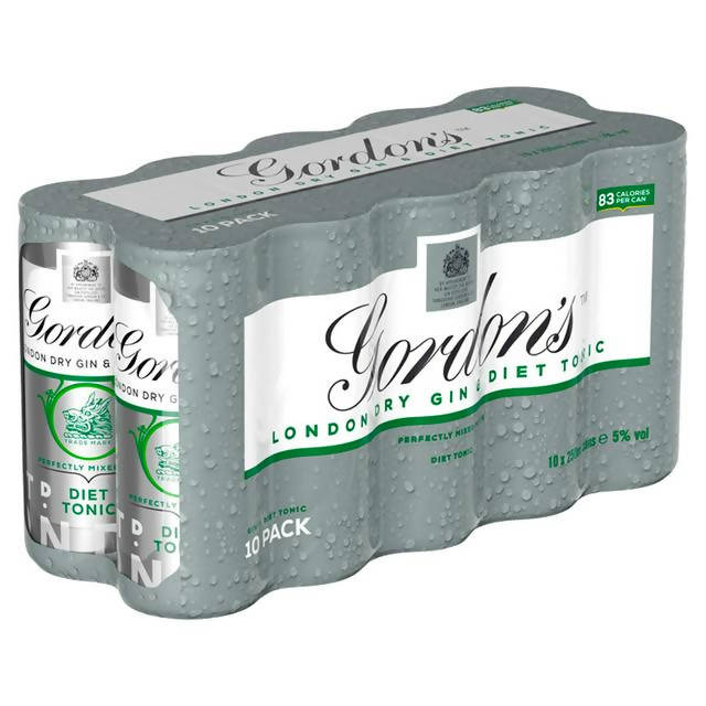 Gordon's Special Dry London Gin & Diet Tonic Ready to Drink Can 10x250ml