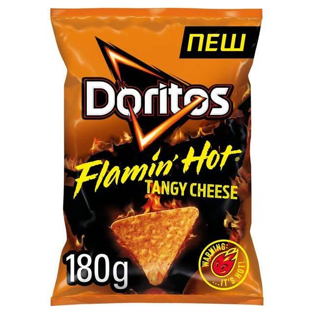 Doritos Flamin' Hot Tangy Cheese Sharing Tortilla Chips Crisps 180g