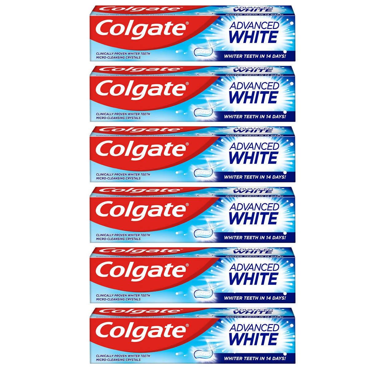 Colgate Advanced White Toothpaste, 6 x 125ml - McGrocer