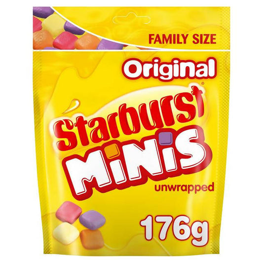 Starburst Minis Original Sweets Family Size Pouch 196g sweets Sainsburys   
