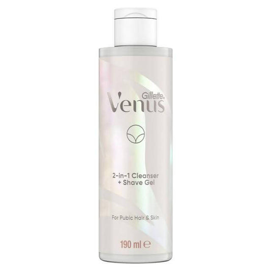 Venus for Pubic Hair, 2-in-1 Cleanser + Shave Gel 190ml women's shaving Boots   