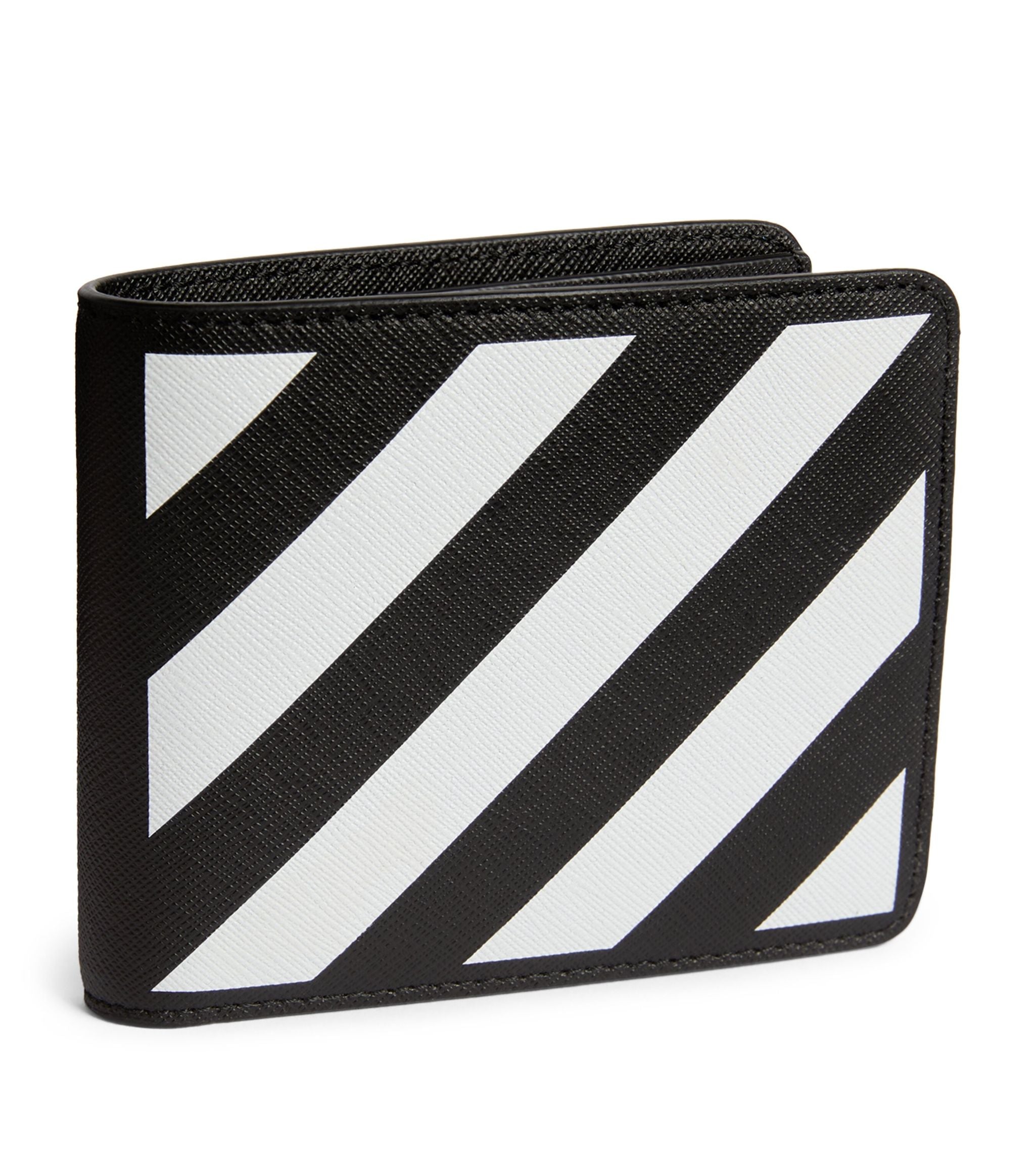 Leather Diagonals Bifold Wallet Miscellaneous Harrods   