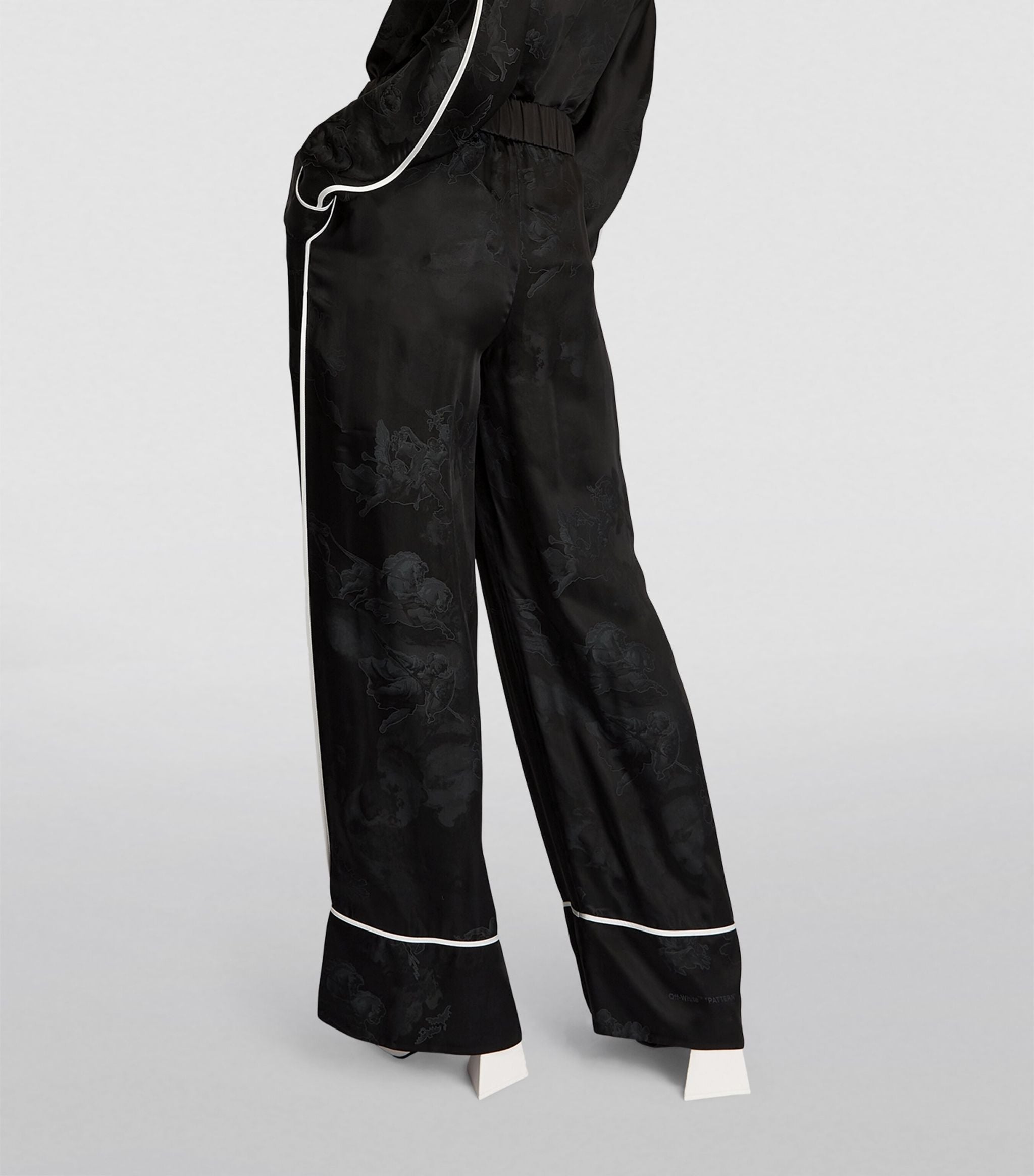 Satin Jacquard Pyjama Trousers GOODS Harrods   