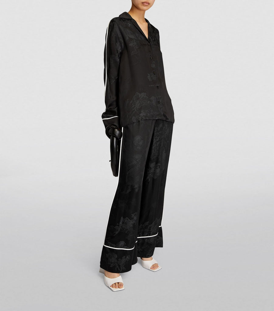 Satin Jacquard Pyjama Trousers