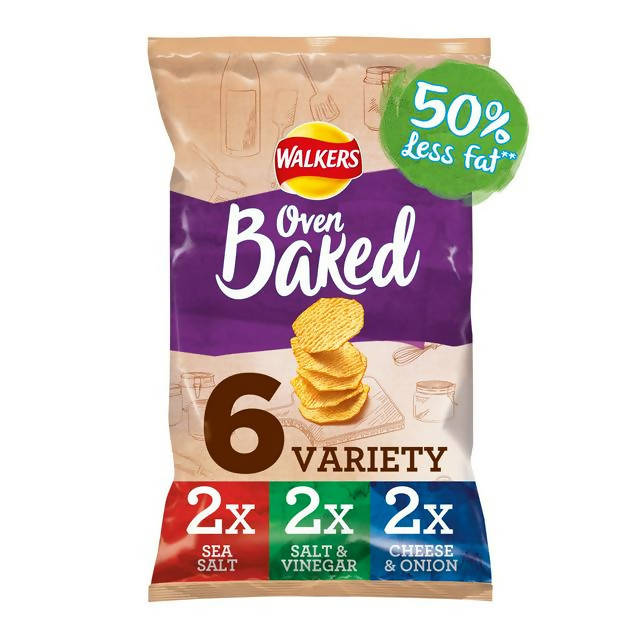 Walkers Baked Variety Mulitpack Snacks 6x25g