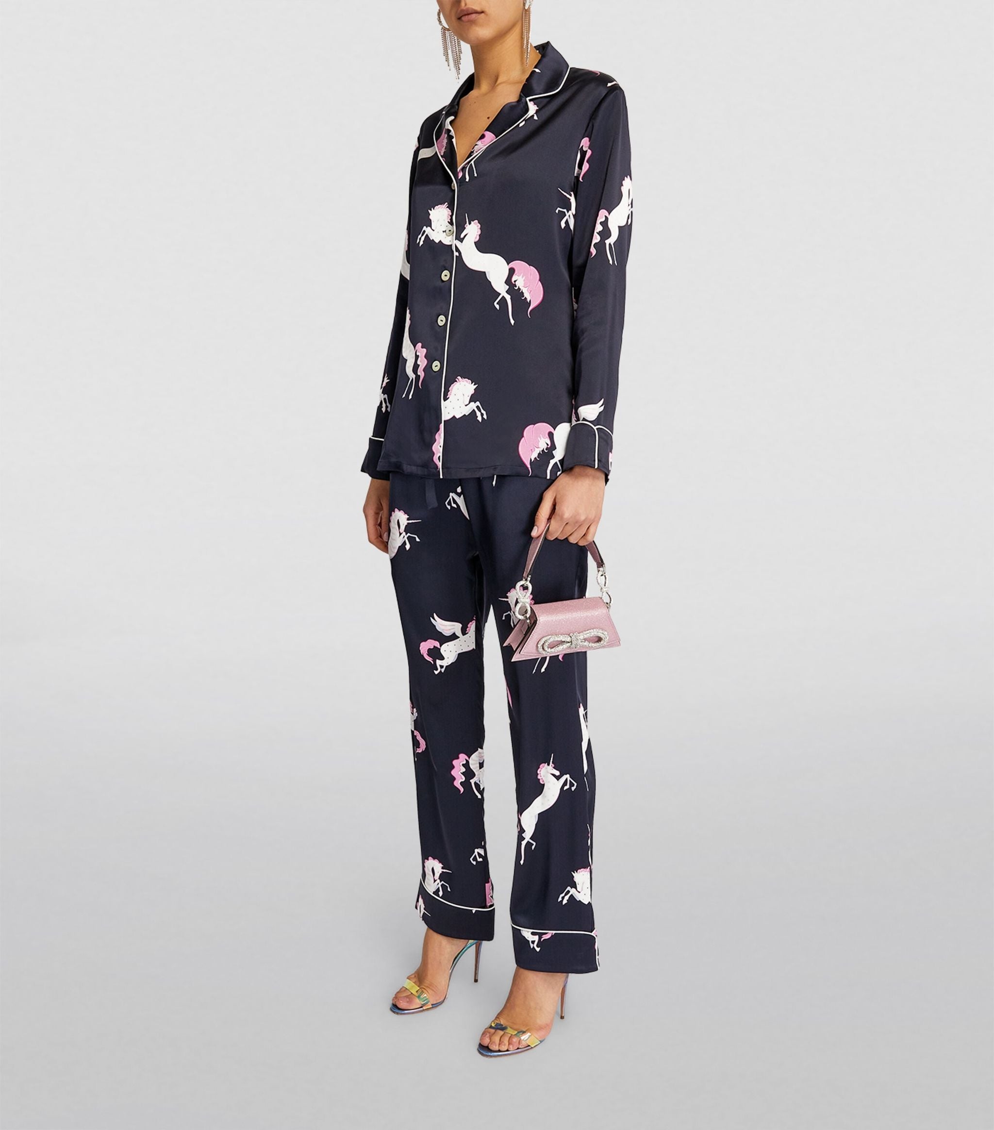 Silk Lila Pyjama Set GOODS Harrods   