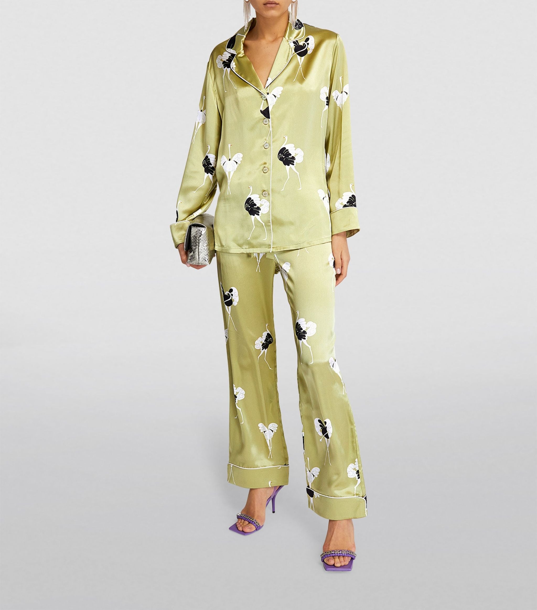 Silk Lila Pyjama Set GOODS Harrods   