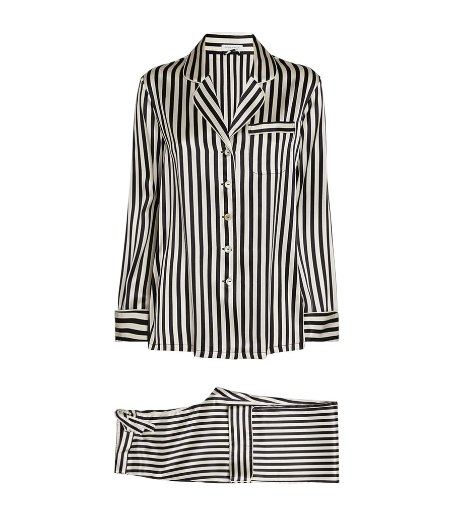 Silk Striped Lila Pyjama Set