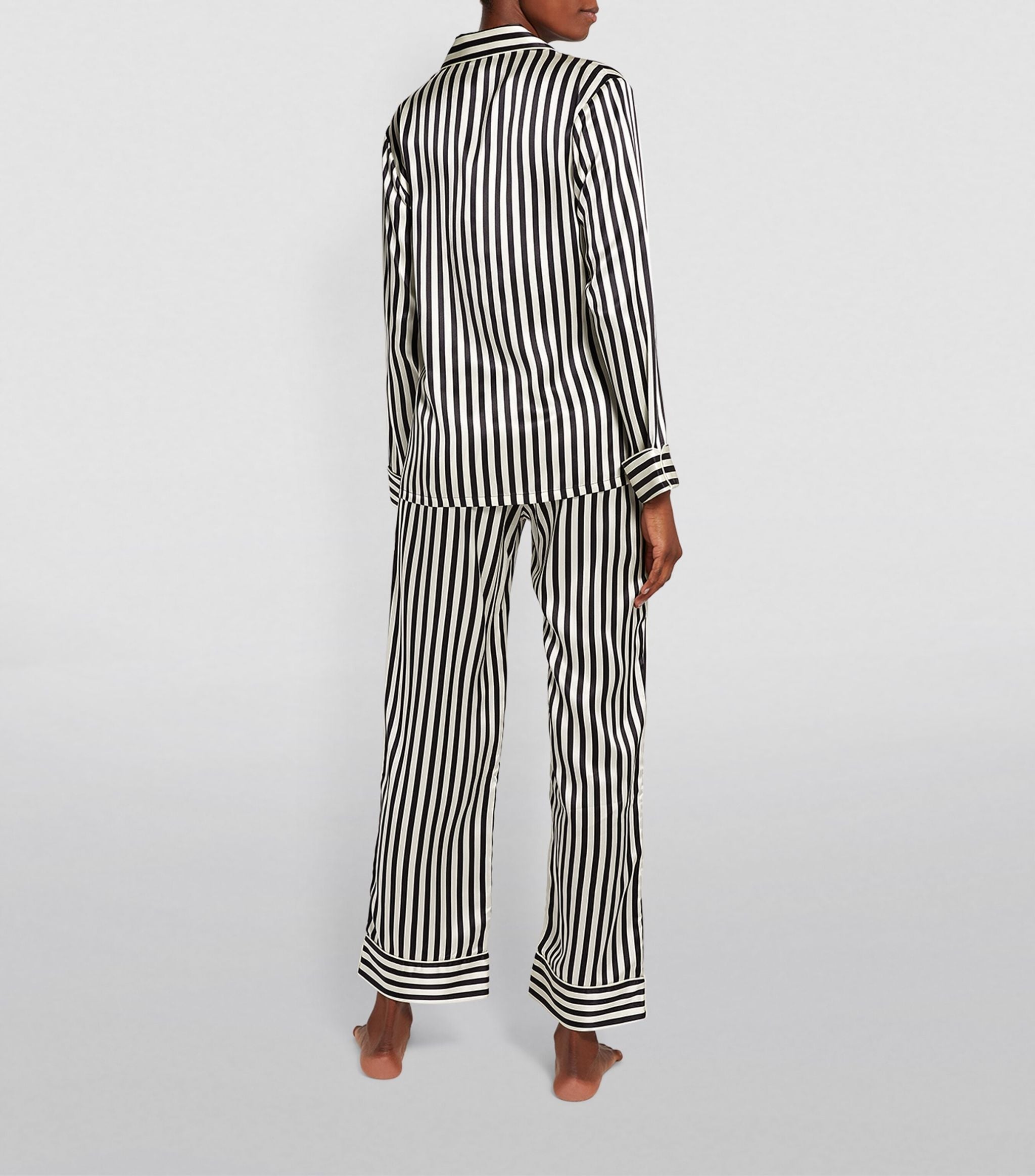 Silk Striped Lila Pyjama Set GOODS Harrods   