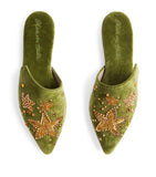 Velvet Embellished Contessa Slippers GOODS Harrods   