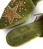 Velvet Embellished Contessa Slippers GOODS Harrods   