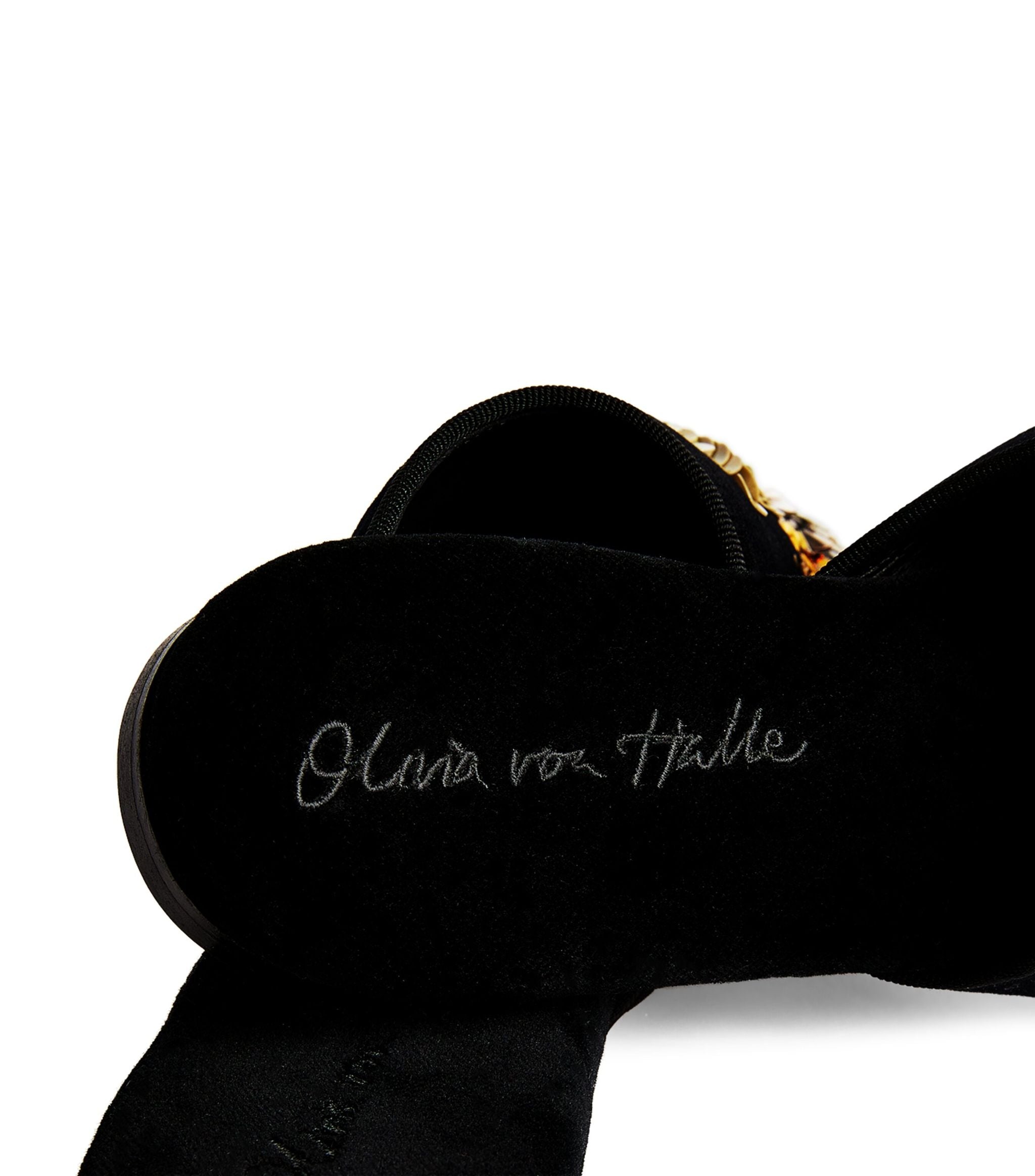 Velvet Embellished Contessa Slippers GOODS Harrods   