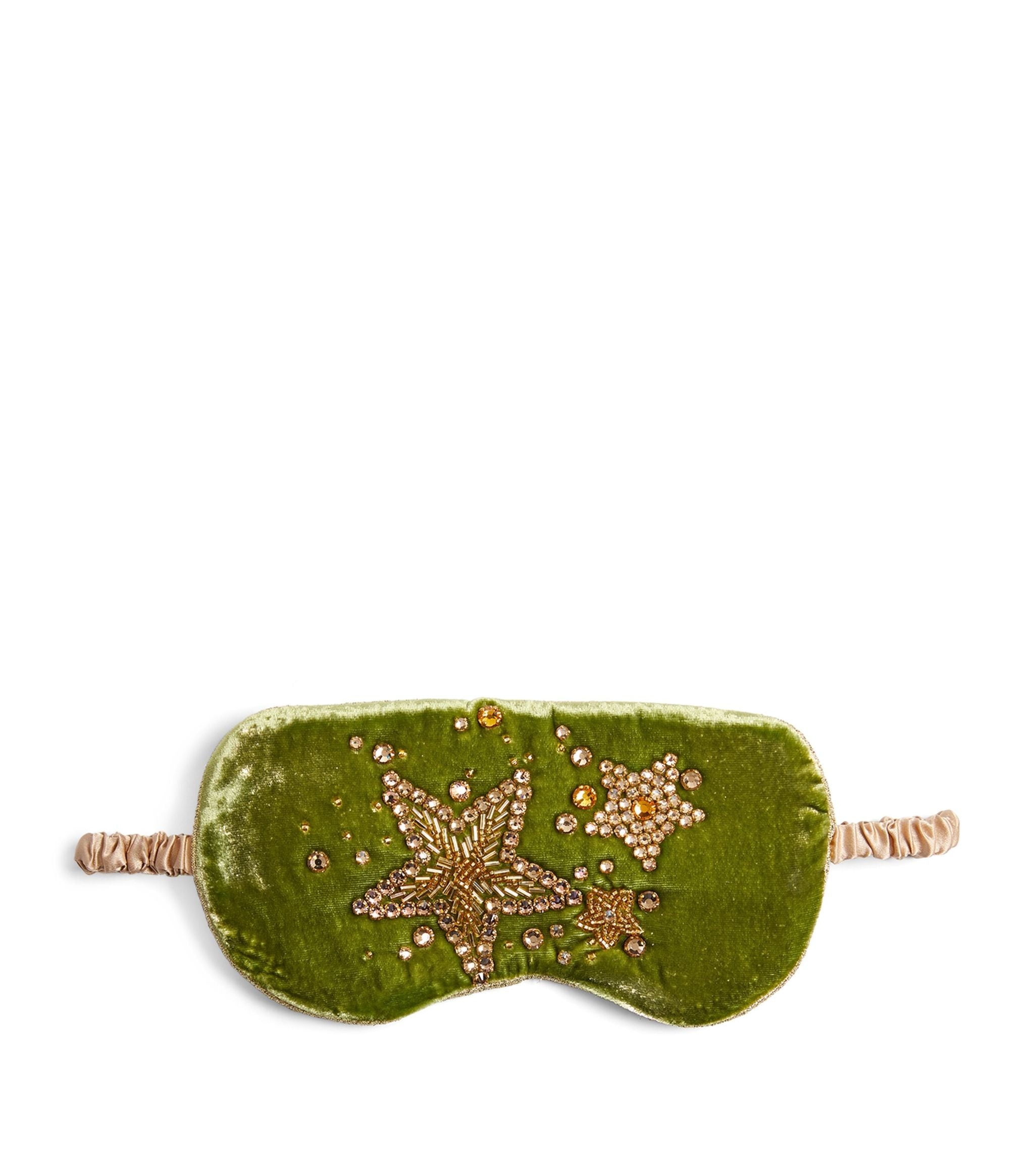 Velvet Embellished Eye Mask GOODS Harrods   