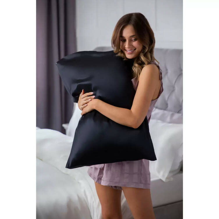 Cocoonzzz 100% Mulberry Silk Black Pillowcase