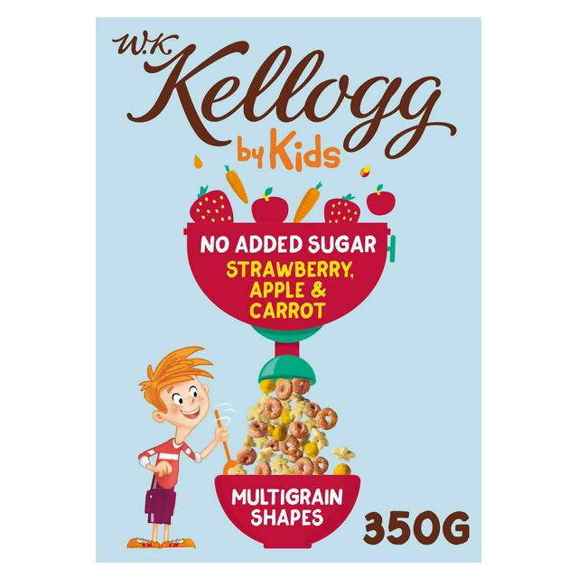 W.K Kids Strawberry, Apple & Carrot Multigrain Shapes Cereal 350g cereals Sainsburys   