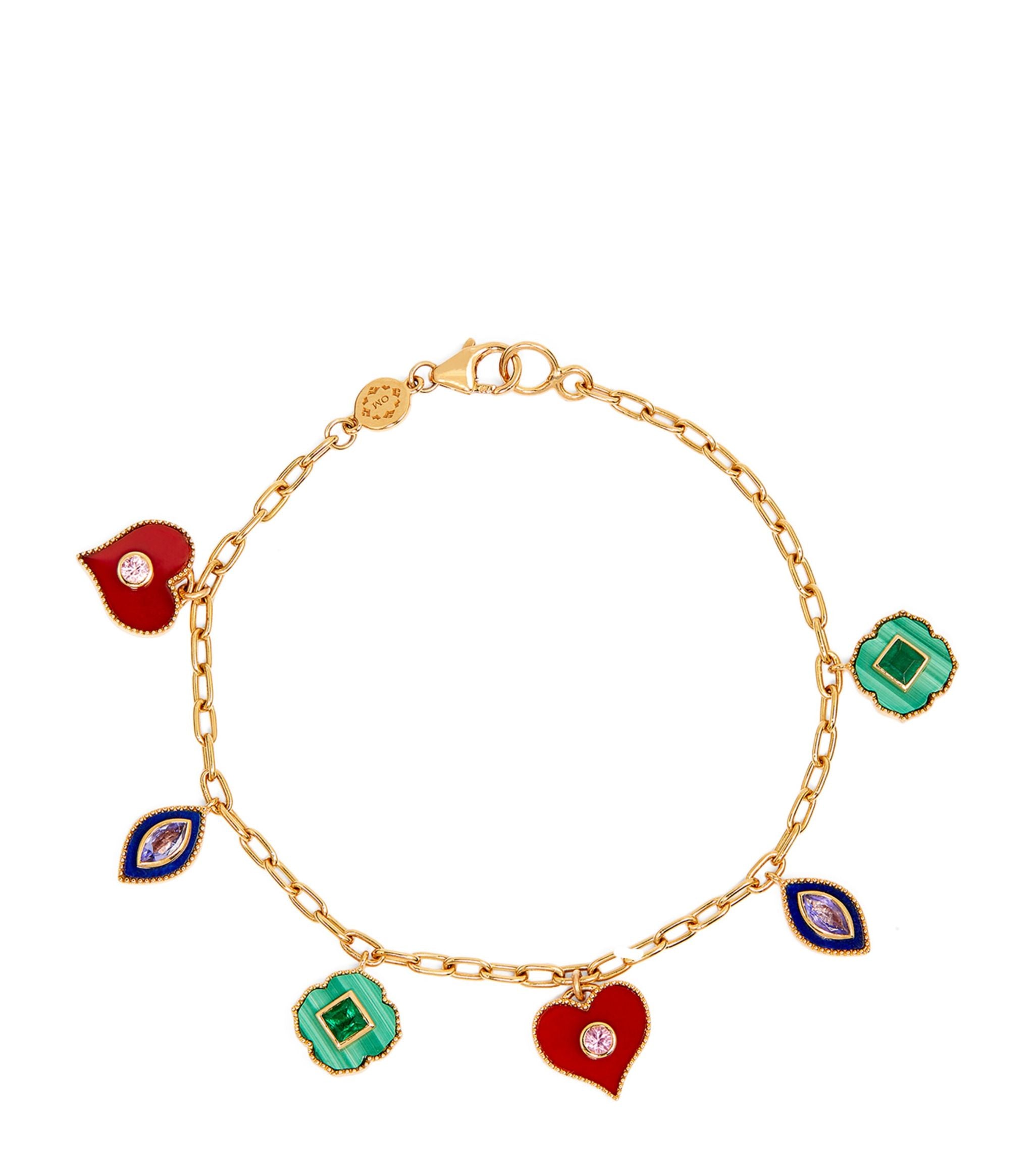 Yellow Gold Symbols Charm Bracelet GOODS Harrods   