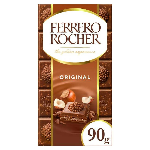 Ferrero Rocher Original Tablet 90g Block chocolate bars Sainsburys   