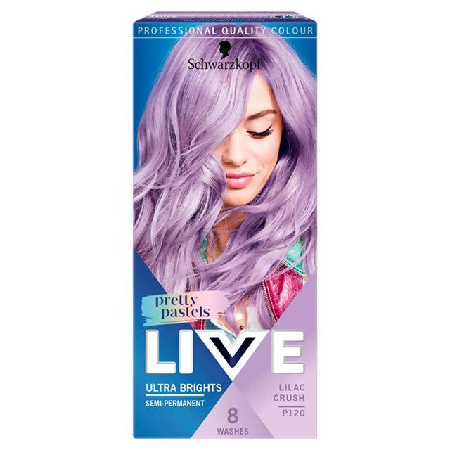 Schwarzkopf Live Pretty Pastels Ultra Bright Semi Permanent Lilac Crush P120 Beauty at home Sainsburys   