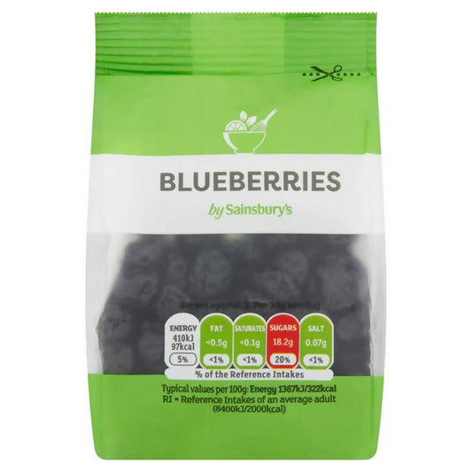 Sainsbury's Dried Blueberries 75g Dried fruit & peel Sainsburys   