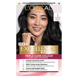 L'Oreal Paris Excellence Permanent Hair Dye Natural Darkest Black 1 Beauty at home Sainsburys   