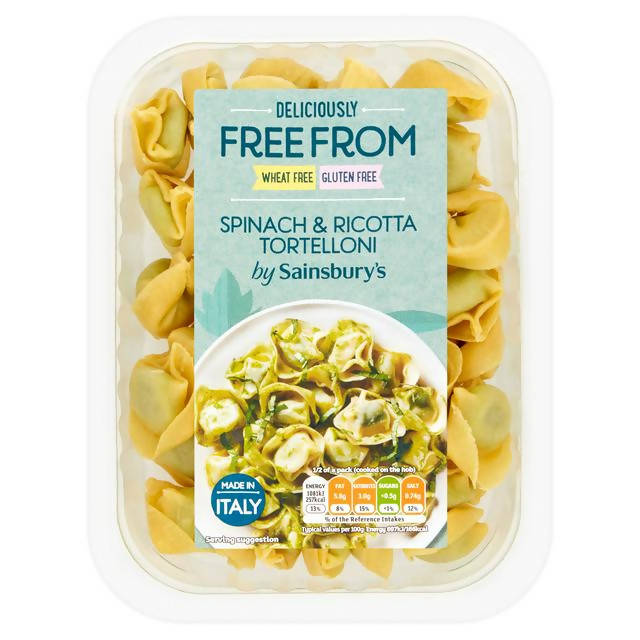 Sainsbury's Free From Spinach & Ricotta Tortelloni 250g Pasta Sainsburys   