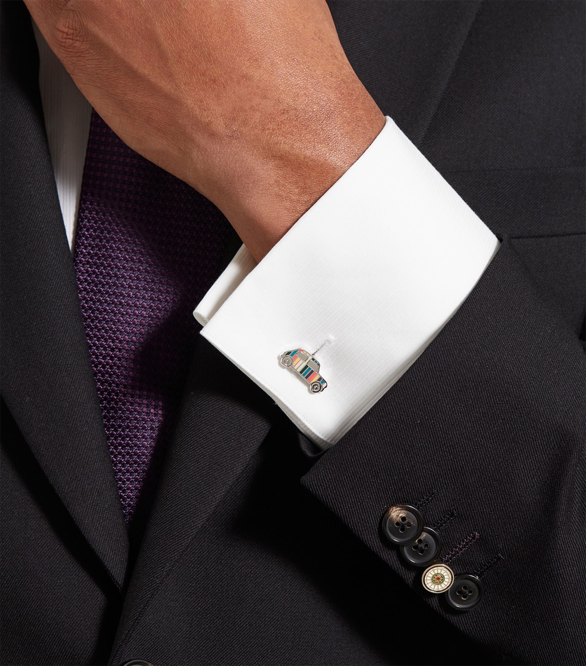 Signature Stripe Car Cufflinks GOODS Harrods   