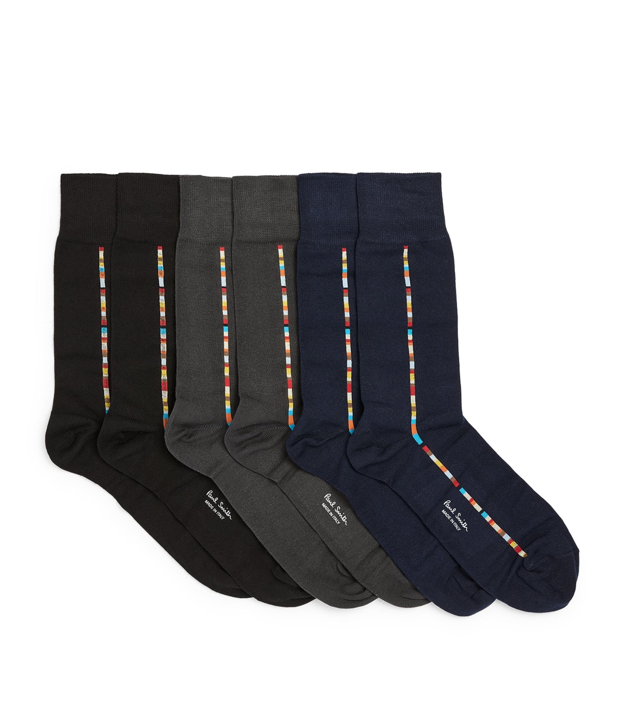 Signature Stripe Socks (Pack of 3) GOODS Harrods   