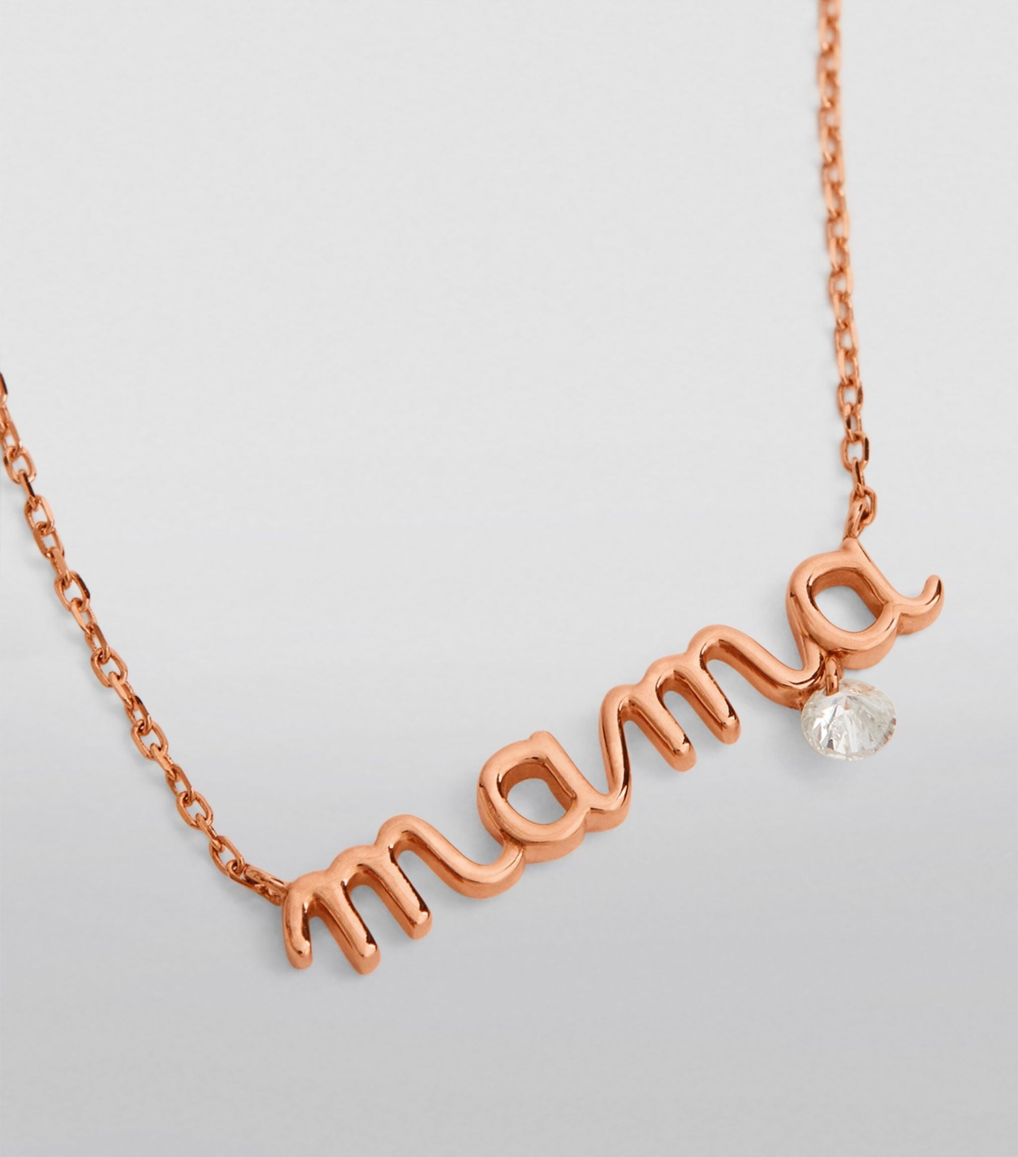 Diamond Block Mama Necklace — EF Collection®