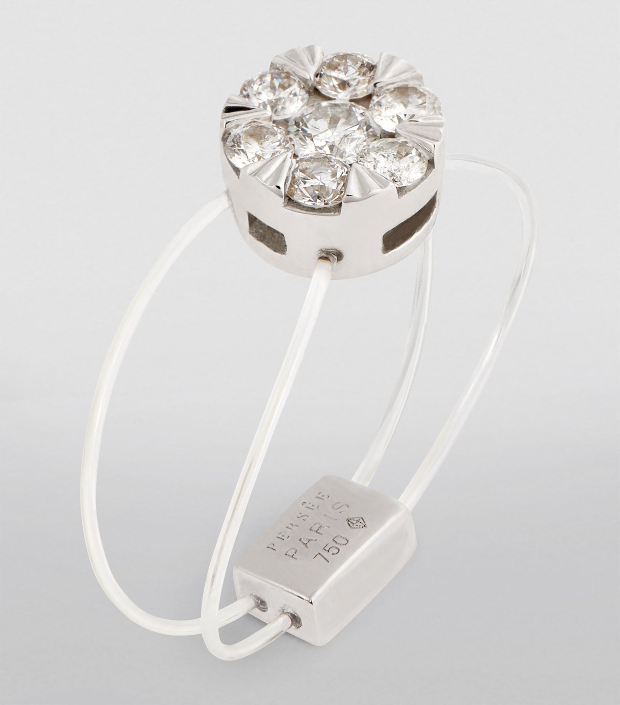 White Gold and Diamond Floating Ring GOODS Harrods   