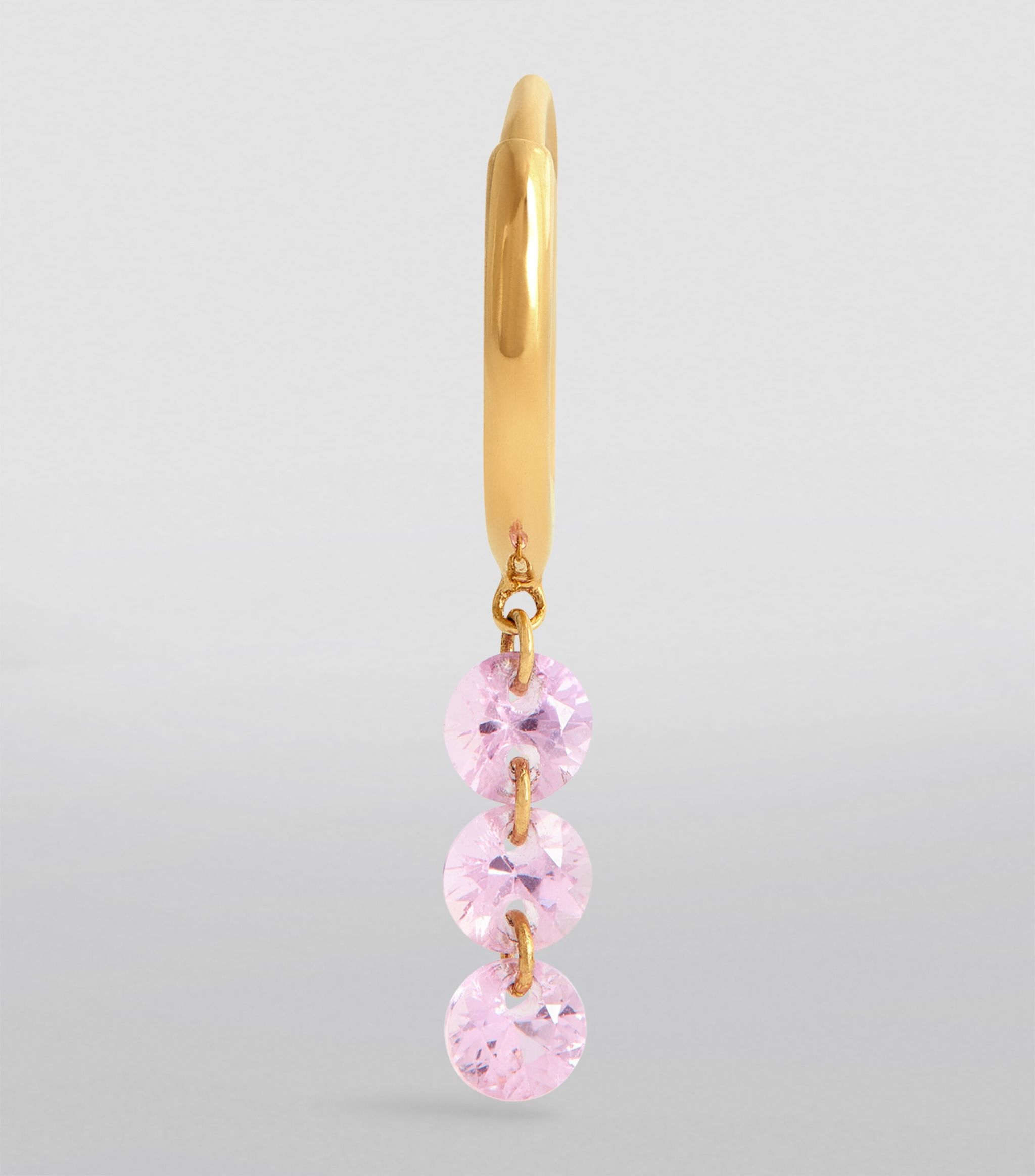 Yellow Gold and Sapphire Single Earring GOODS Harrods   