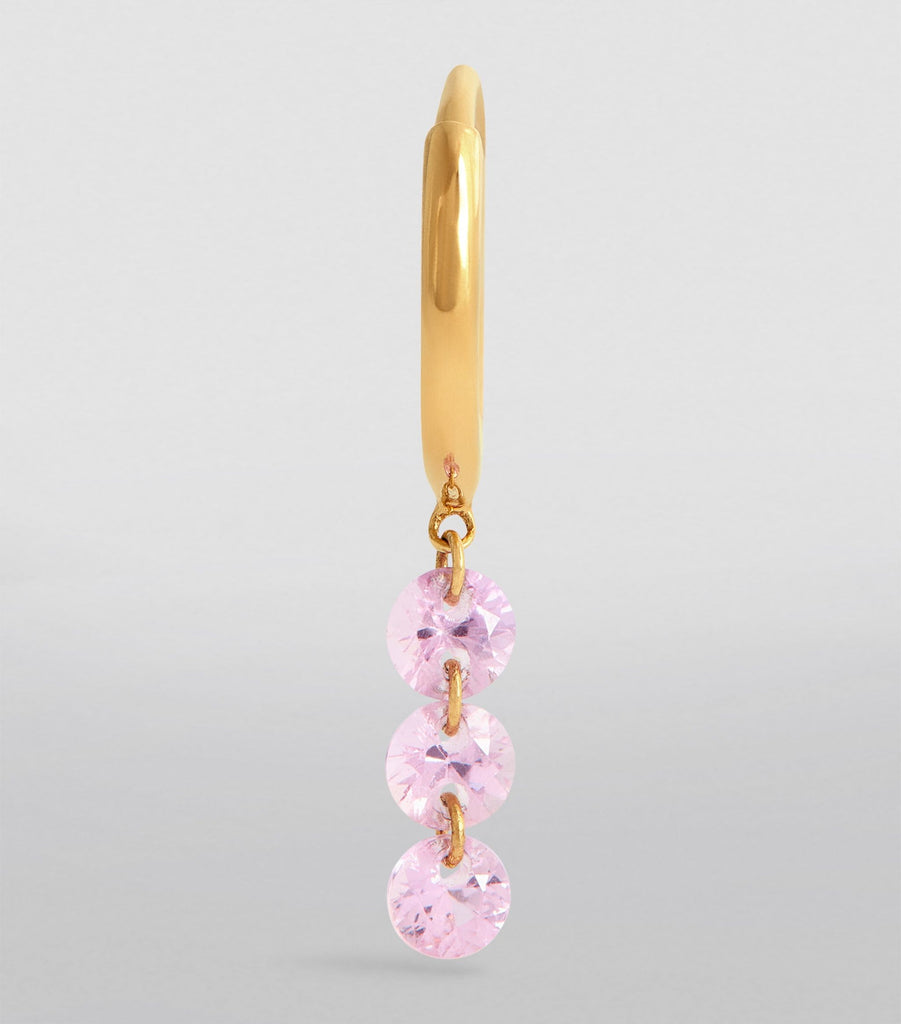 Yellow Gold and Sapphire Single Earring