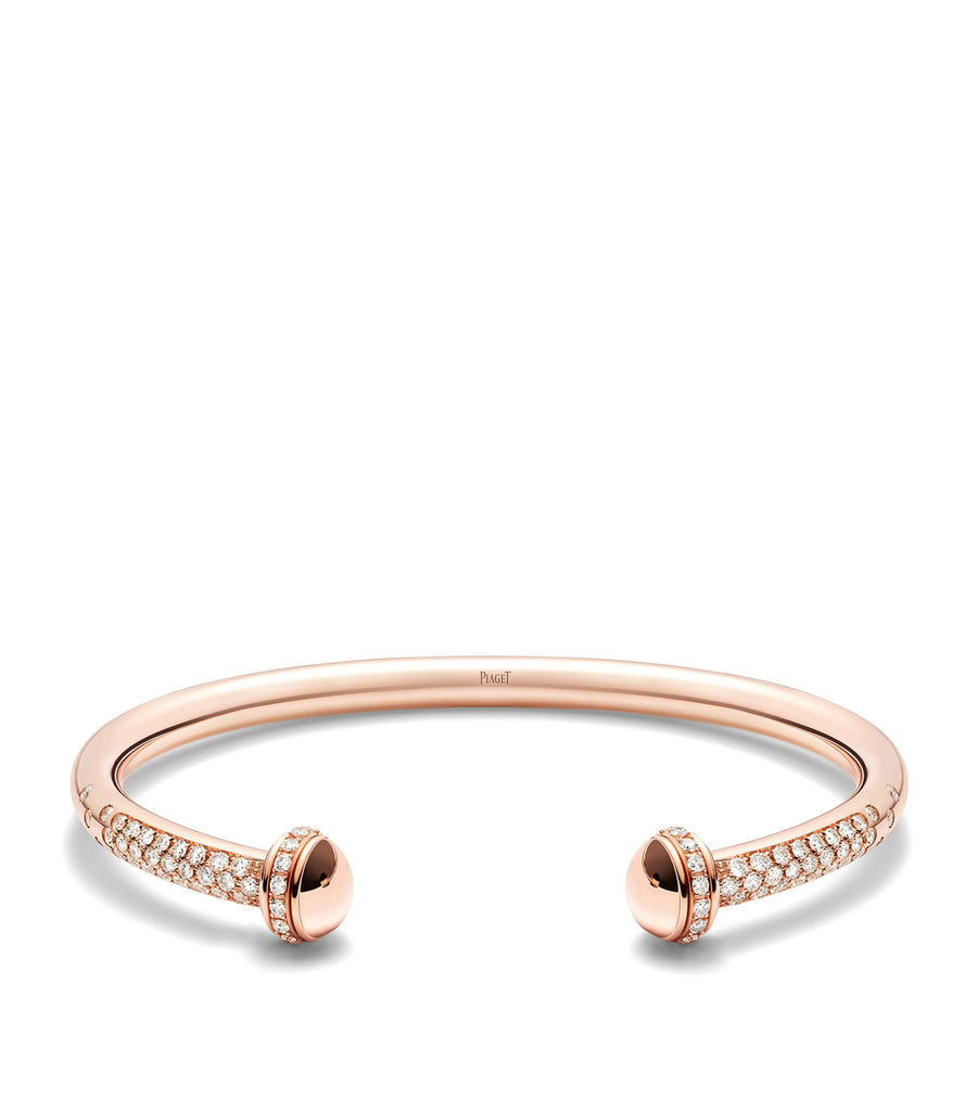 Rose Gold and Diamond Possession Open Bangle