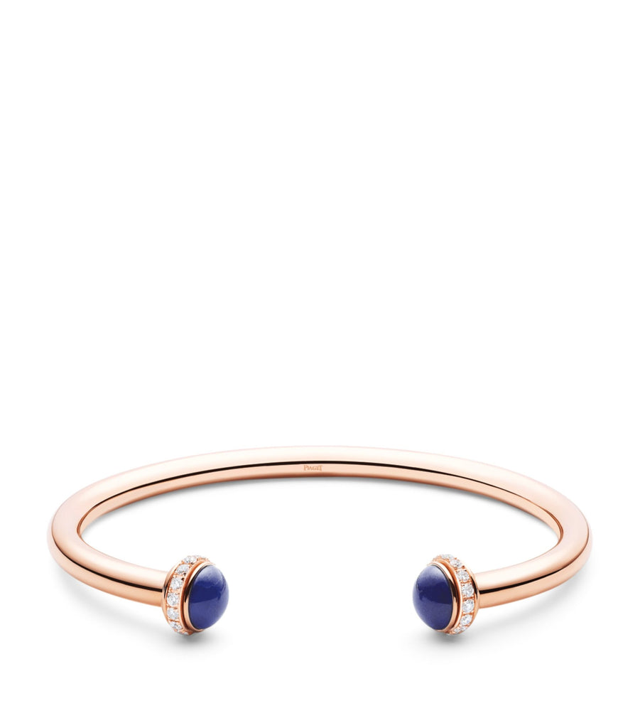 Rose Gold, Diamond and Lapis Lazuli Possession Bangle