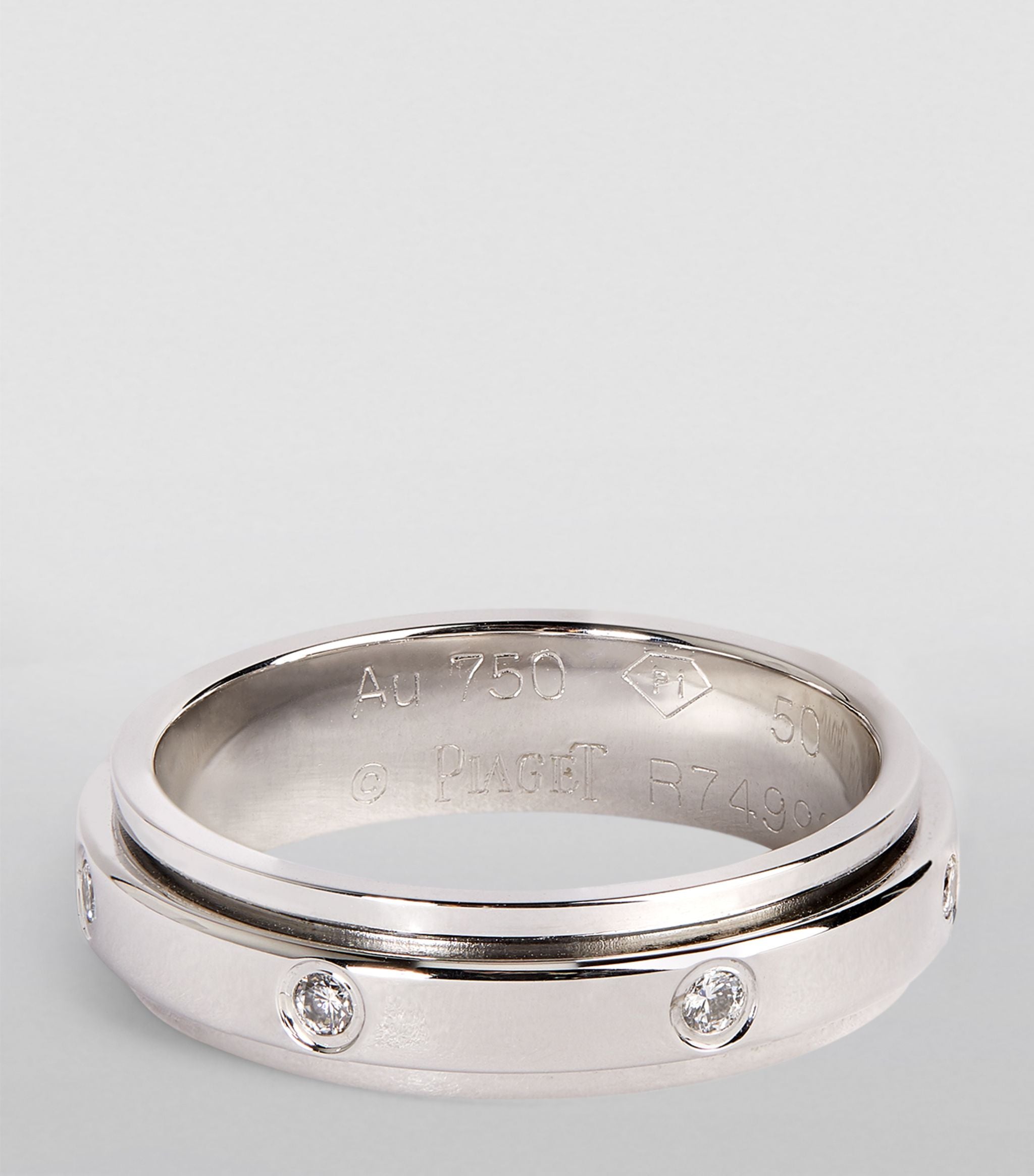 White Gold and 7 Diamonds Possession Wedding Ring GOODS Harrods   