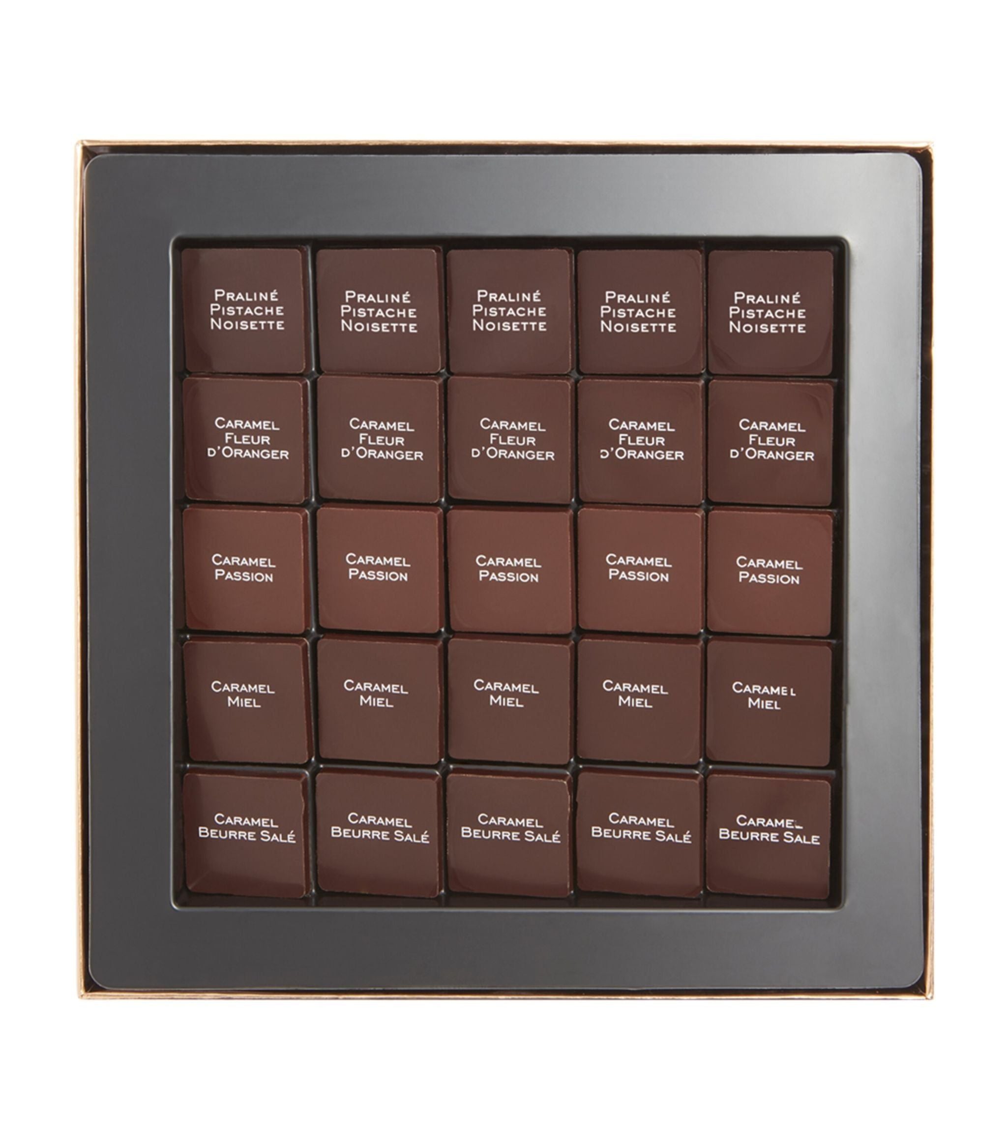 Milk and Dark Chocolate 25-Piece Palets Fins Selection Box (100g) GOODS Harrods   