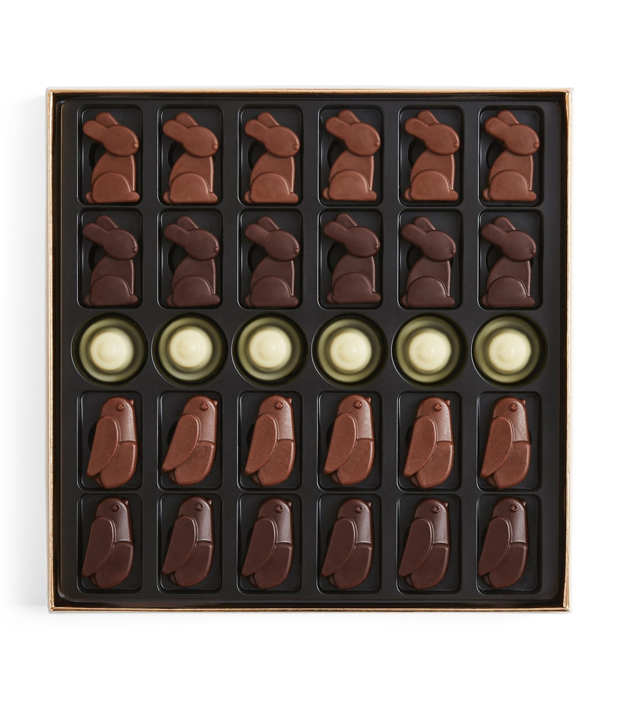 Milk, White and Dark Chocolate 30-Piece Malline Animals Selection Box (189g) GOODS Harrods   