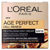 L'Oreal Paris Age Perfect Cell Renew Day Cream SPF 15 50ml All Sainsburys   