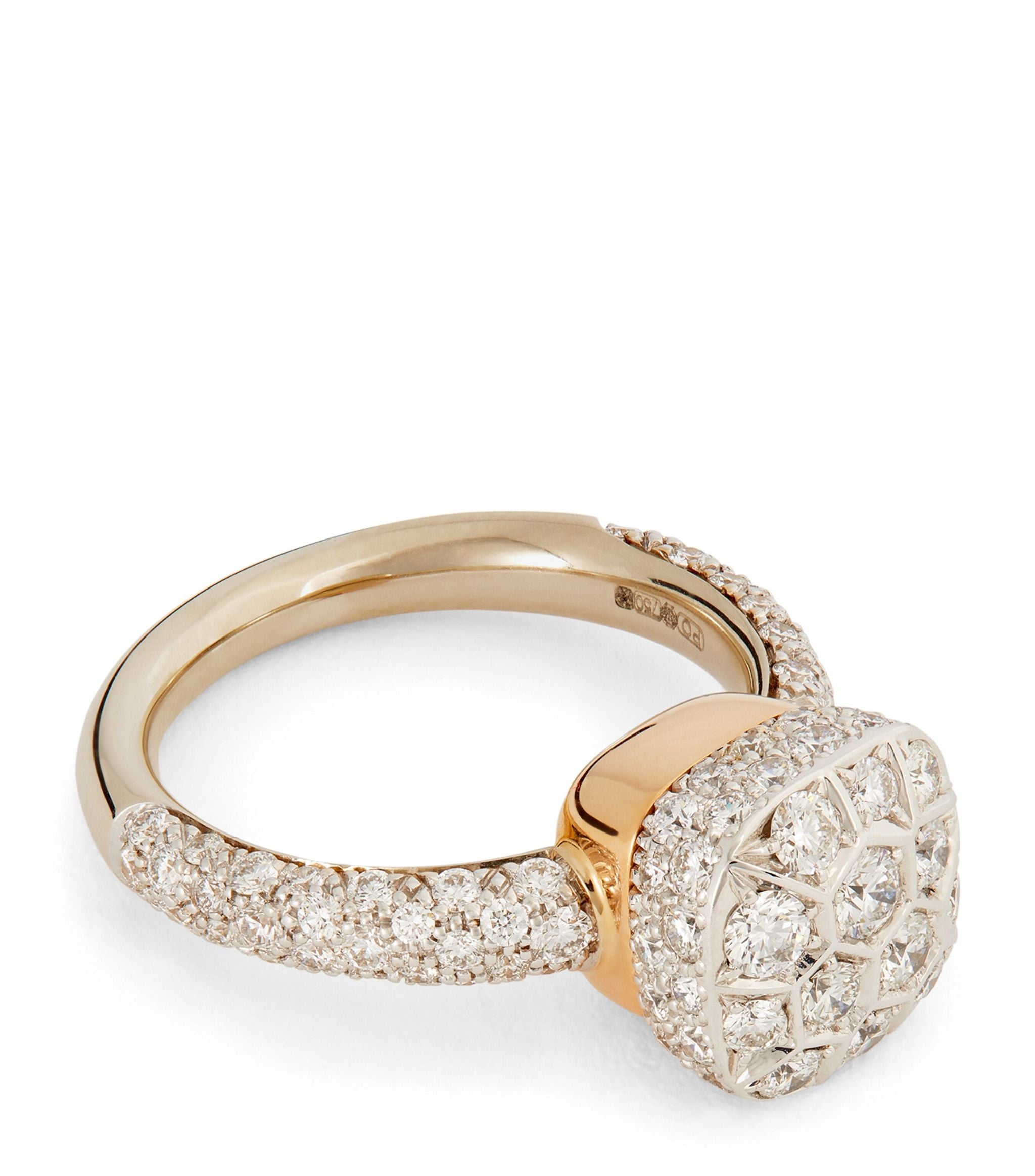 Mixed Gold and Diamond Nudo Solitaire Ring GOODS Harrods   