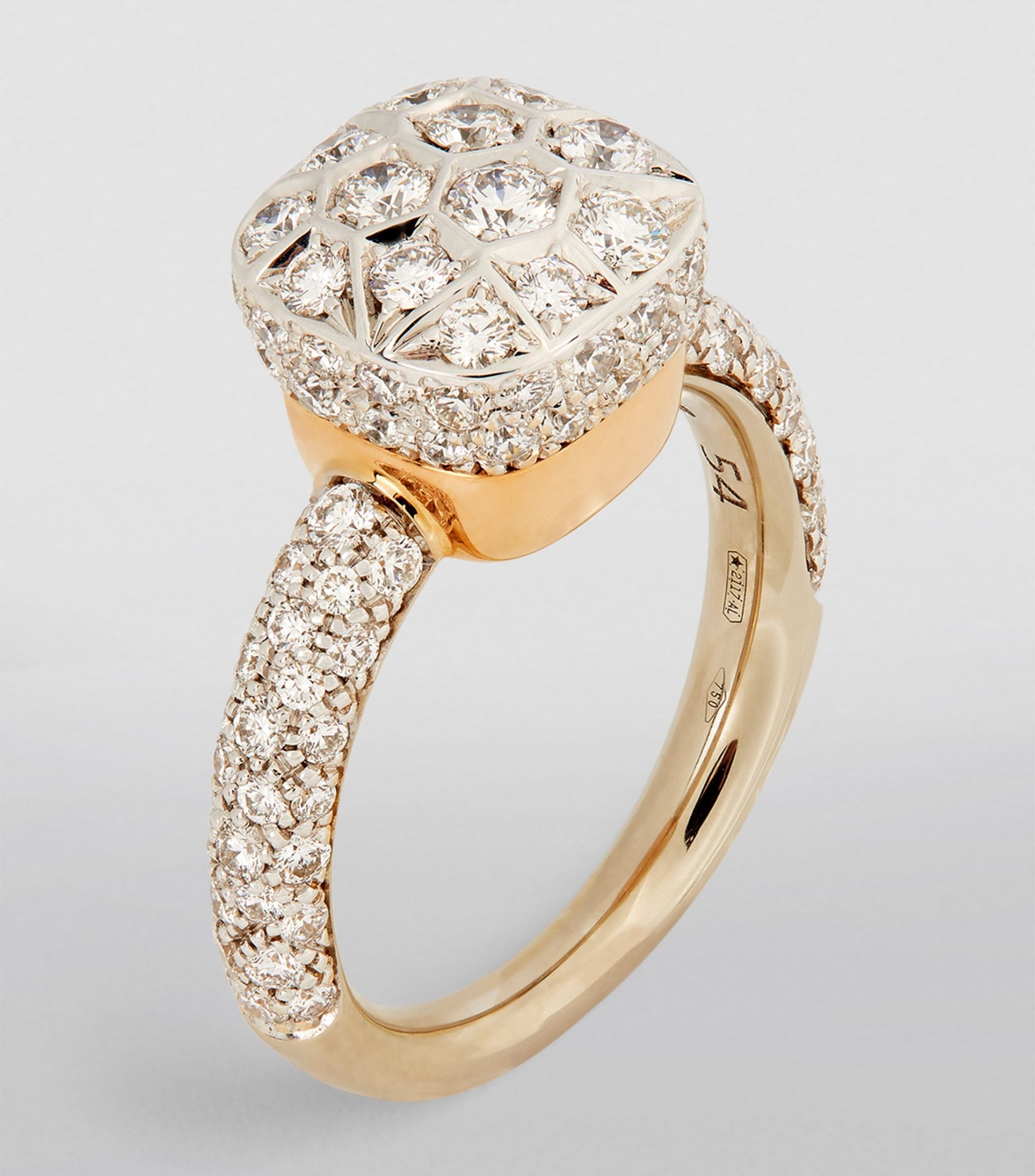 Mixed Gold and Diamond Nudo Solitaire Ring GOODS Harrods   