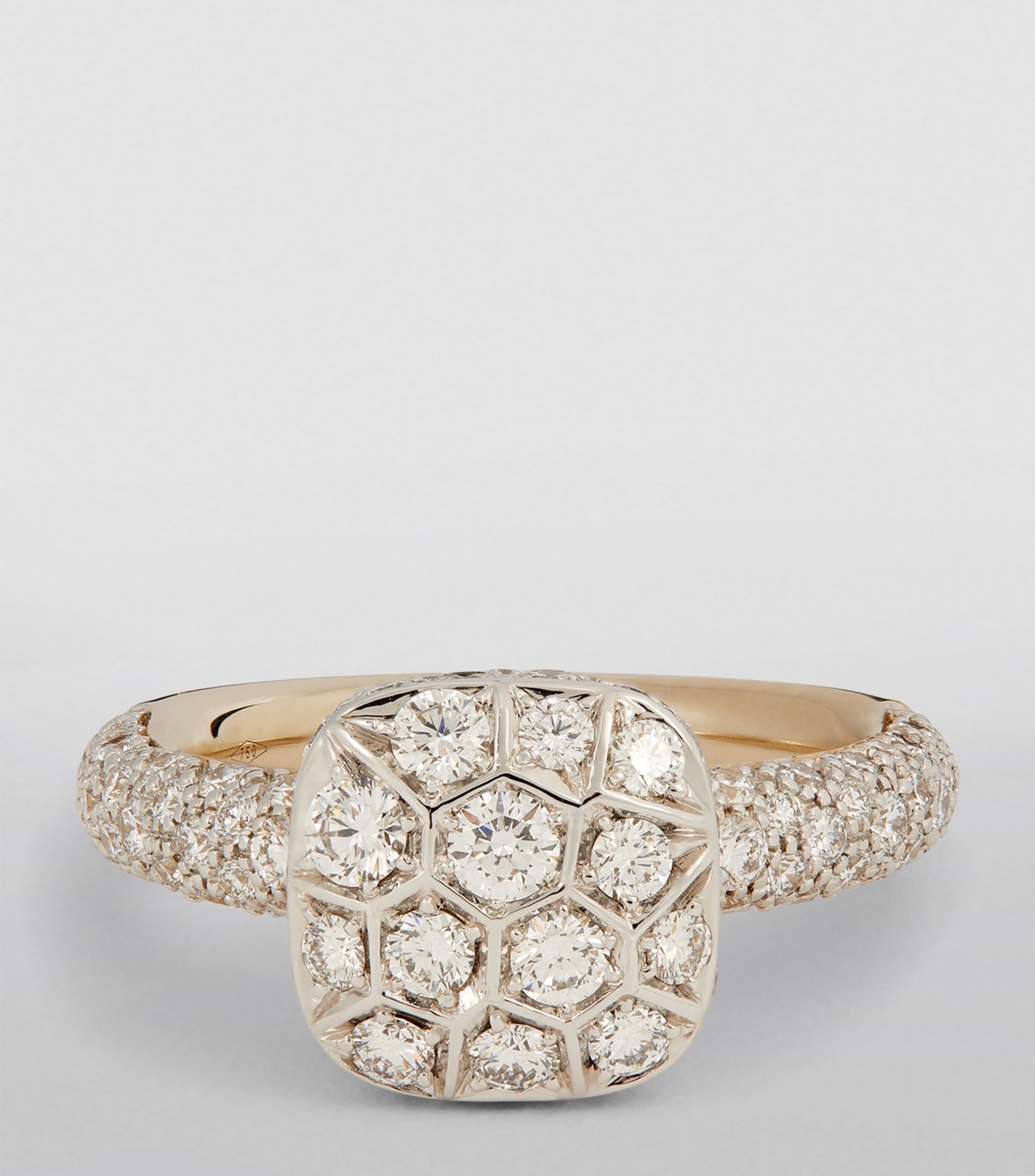 Mixed Gold and Diamond Nudo Solitaire Ring GOODS Harrods   